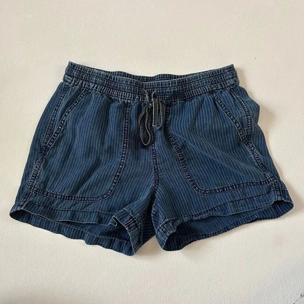 J.Crew Denim Striped Shorts XXS Blue Casual Drawstring